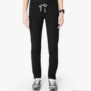 Figs Black Yola skinny leg scrubs